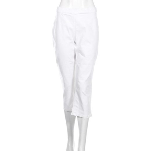 Białe jeansy damskie Suzanne Grae na wiosnę gładkie 