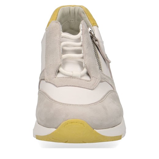 Skórzane sneakersy "Kaia" w kolorze biało-szarobrązowym