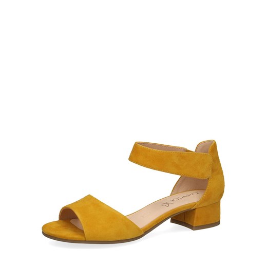 Skórzane sandały "Carla" w kolorze żółtym