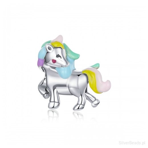 G161 Rainbow kucyk pony charms srebro 925  Silverbeads.pl  SilverBeads