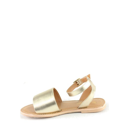 Skórzane sandały "Ilonna" w kolorze złotym