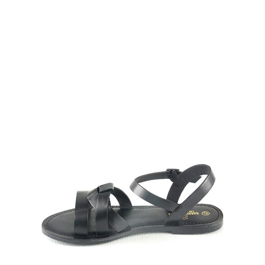 Skórzane sandały "Irma" w kolorze czarnym