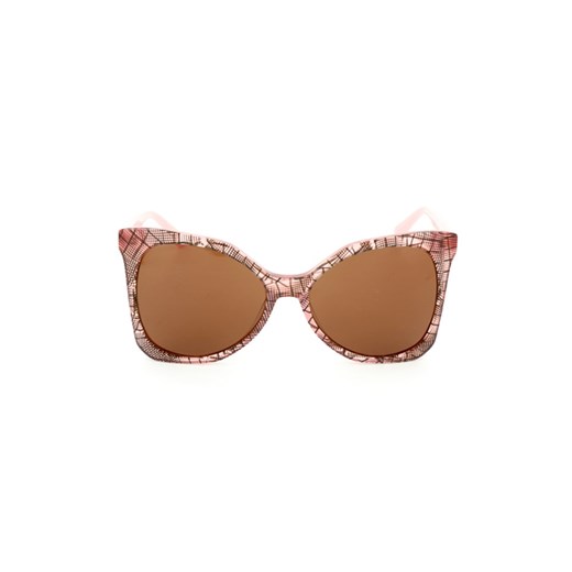 Damskie okulary przeciwsłoneczne w kolorze jasnoróżowo-brązowym