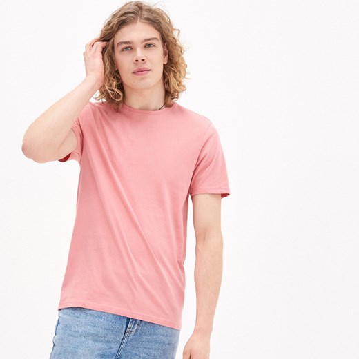 Różowy t-shirt męski House z krótkim rękawem 