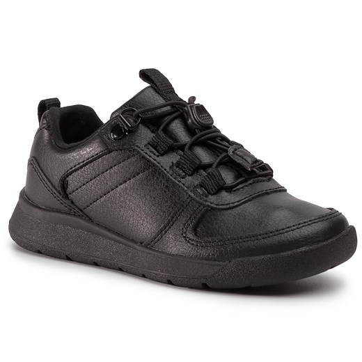 Buty sportowe dziecięce czarne bez wzorów sznurowane 