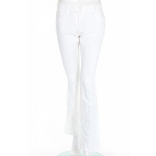 Spodnie damskie białe Promod bez wzorów 