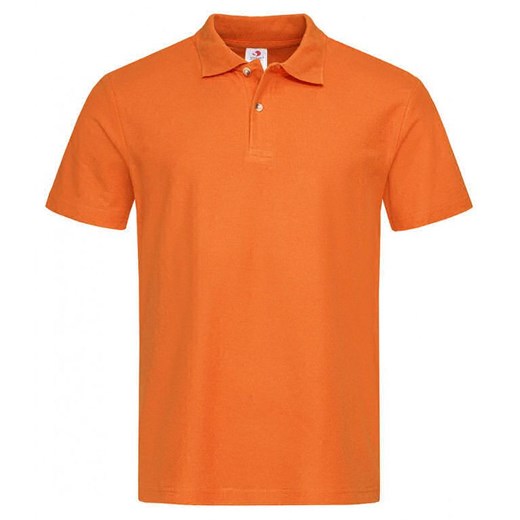 Pomarańczowa Bawełniana Koszulka POLO -STEDMAN- Męska, Krótki Rękaw, z Kołnierzykiem, Casualowa TSJNPLPOLOST3000orange ze sklepu JegoSzafa.pl w kategorii T-shirty męskie - zdjęcie 87977572
