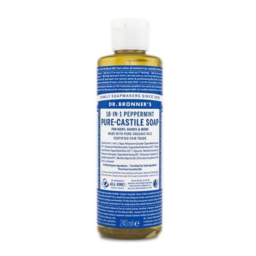 Dr. Bronner's Pure-Castile Liquid Soap Peppermint | Naturalne mydło w płynie 240ml