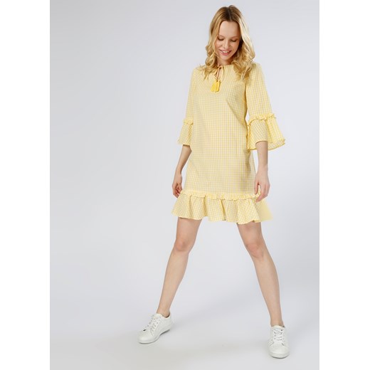 Sukienka Vero Moda z długim rękawem bez wzorów Odzież Damska SF żółty JTFW Sukienka Vero Moda z długim rękawem bez wzorów Odzież Damska SF żółty JTFW