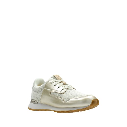 Sneakersy w kolorze biało-srebrnym