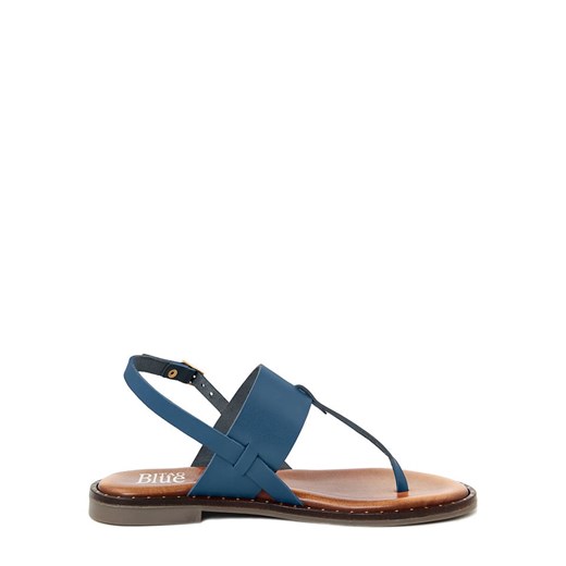 Skórzane sandały w kolorze niebieskim