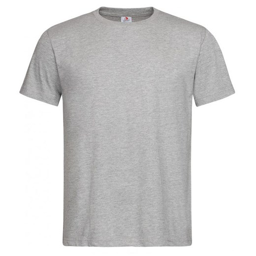 Szary Bawełniany T-Shirt Męski Bez Nadruku -STEDMAN- Koszulka, Krótki Rękaw, Basic, U-neck TSJNPLST2000greyheather ze sklepu JegoSzafa.pl w kategorii T-shirty męskie - zdjęcie 88051312