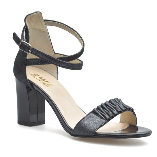 Sandały Gamis 3933/D19 Czarne zamsz ze sklepu Arturo-obuwie w kategorii Sandały damskie - zdjęcie 88069503