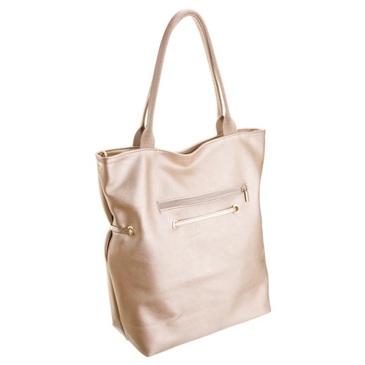 Shopper bag Badura ze skóry ekologicznej z frędzlami matowa 