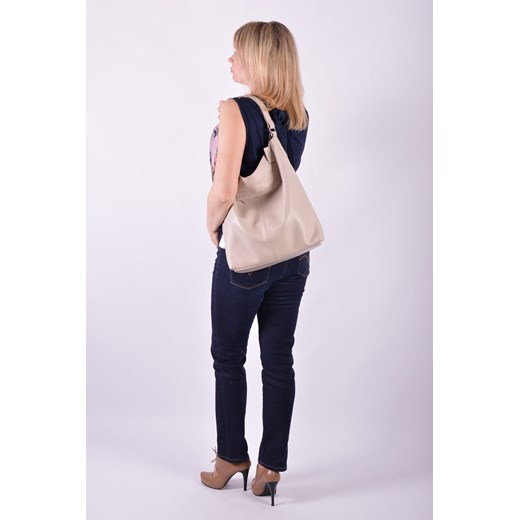 Shopper bag Designs Fashion na ramię średnia ze skóry bez dodatków 