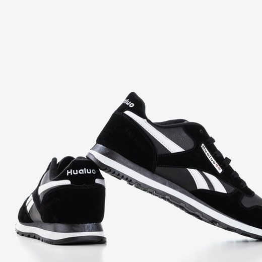 Czarno-białe sportowe męskie buty Brig - Obuwie Royalfashion.pl  42 
