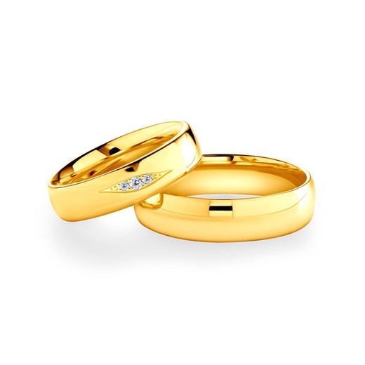 Obrączki ślubne: złote, półokrągłe, 5 mm Savicki   promocja  