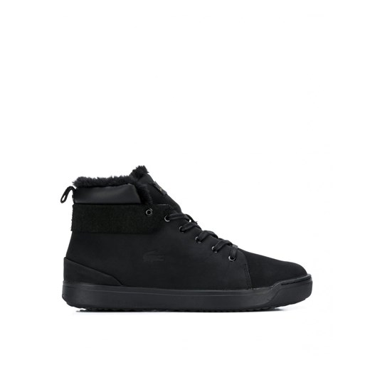 Czarne sneakersy z kożuchem - Lacoste 7-38CFA000402H