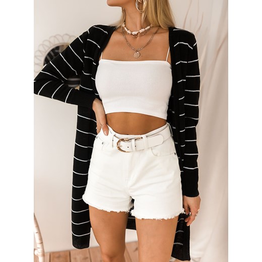 Sweter damski Selfieroom bawełniany z dekoltem w serek