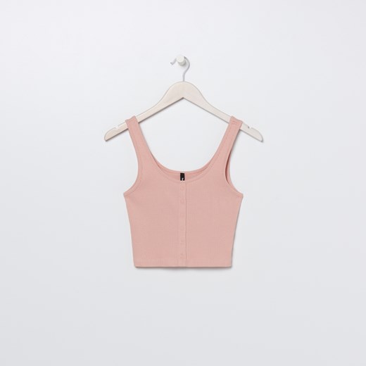 Sinsay - Gładki crop top -