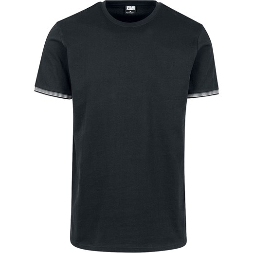 Urban Classics - Rib Ringer Tee - T-Shirt - czarny szary   XXL promocyjna cena EMP 
