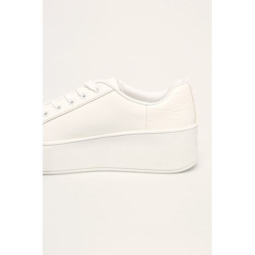 Buty sportowe damskie białe Aldo wiązane ze skóry ekologicznej na platformie 