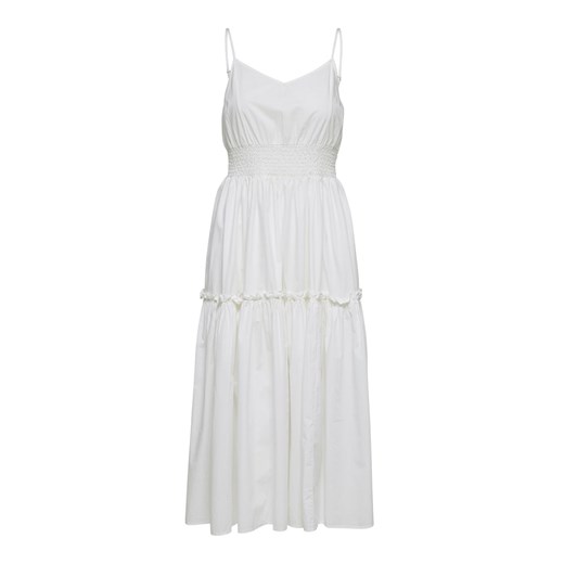 Biała sukienka Selected Femme z dekoltem w serek mini na ramiączkach 