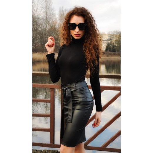 Spódnica rockowa mini skórzana