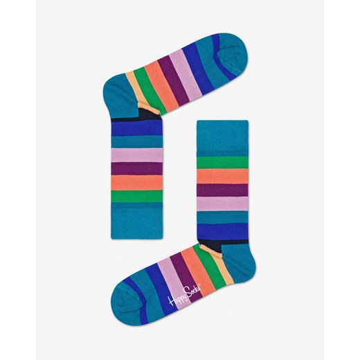 Happy Socks Stripe Skarpetki Niebieski Wielokolorowy Happy Socks  41-46 BIBLOO promocyjna cena 