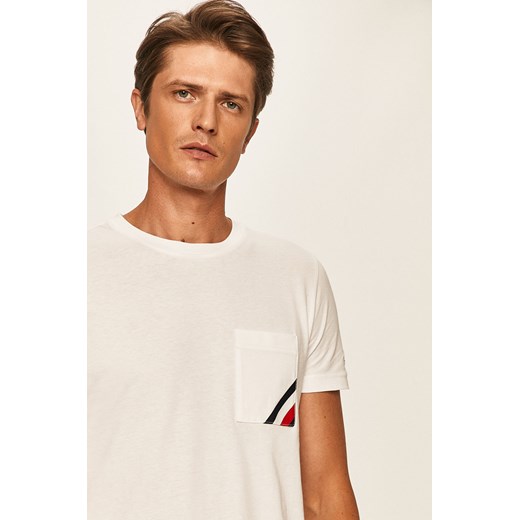 Tommy Hilfiger t-shirt męski biały z krótkim rękawem 