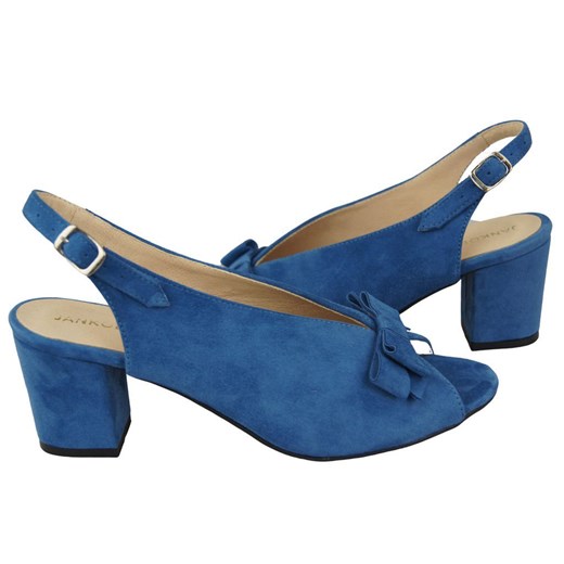 Sandały damskie Elitabut niebieskie na obcasie eleganckie 