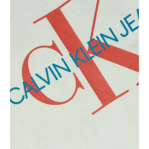 Bluzka dziewczęca Calvin Klein z krótkim rękawem z jeansu 