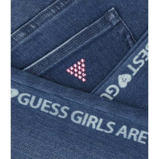 Spodnie dziewczęce Guess niebieskie bez wzorów 