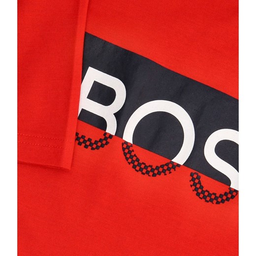 T-shirt chłopięce BOSS Hugo z krótkimi rękawami czerwony 