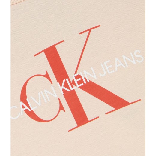 Bluzka dziewczęca Calvin Klein z jeansu z krótkim rękawem 