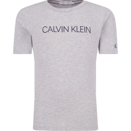 Bluzka dziewczęca Calvin Klein z krótkimi rękawami z napisami 