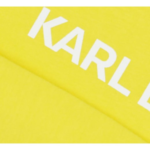 Bluzka dziewczęca żółta Karl Lagerfeld z krótkimi rękawami na lato 