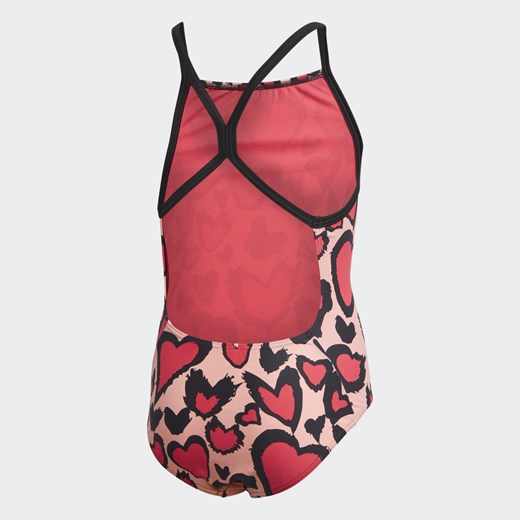 Girls Heart Graphic Swimsuit