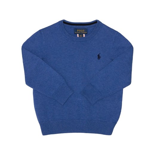 Sweter chłopięcy Polo Ralph Lauren granatowy bez wzorów 