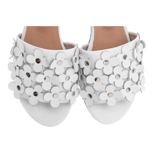 Klapki damskie Lafemmeshoes bez zapięcia z aplikacjami eleganckie na obcasie letnie