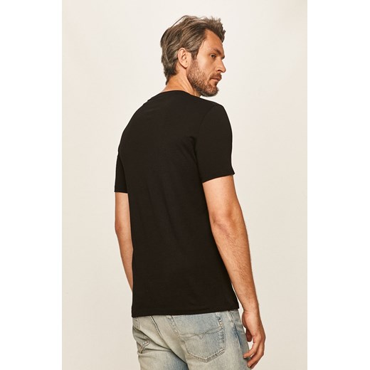 T-shirt męski Armani Exchange czarny z krótkim rękawem dzianinowy 