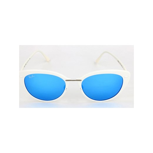 Damskie okulary przeciwsłoneczne w kolorze biało-niebieskim