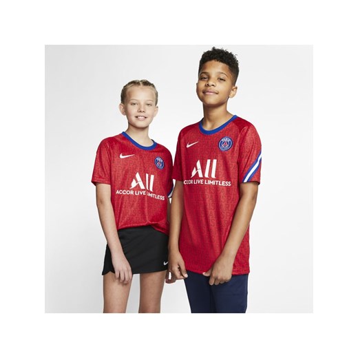Koszulka piłkarska z krótkim rękawem dla dużych dzieci Paris Saint-Germain - Czerwony