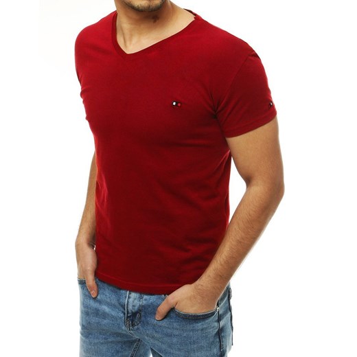 T-shirt męski czerwony RX4241 Dstreet  L promocja  