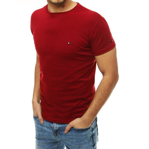 T-shirt męski czerwony RX4242  Dstreet XL promocyjna cena  
