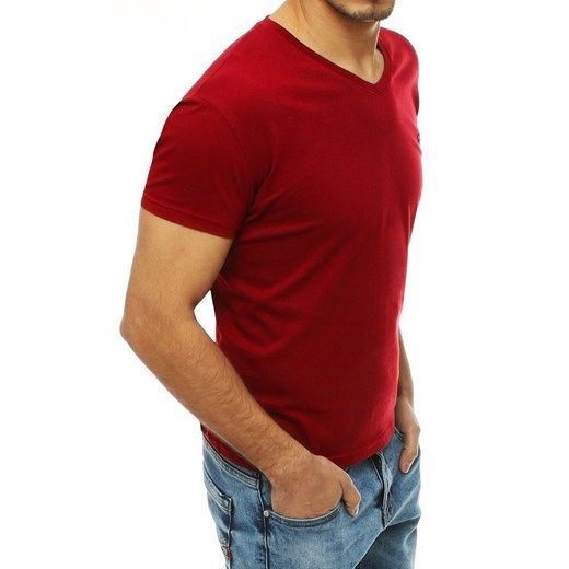 T-shirt męski czerwony RX4241 Dstreet  M wyprzedaż  