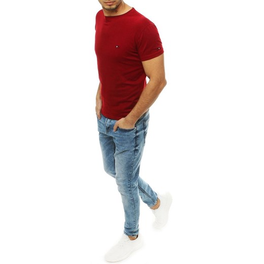 T-shirt męski czerwony RX4242 Dstreet  M  okazyjna cena 