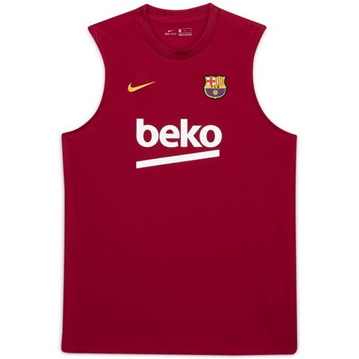 Męska koszulka piłkarska bez rękawów FC Barcelona Strike - Czerwony Nike M Nike poland