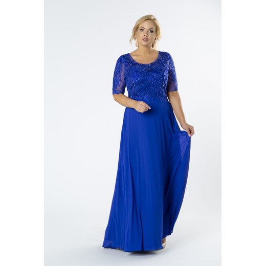 Sukienka Ptak Moda z haftem maxi elegancka