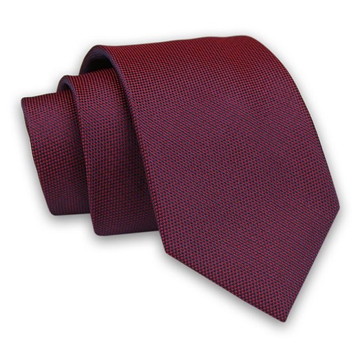 Bordowy Jednokolorowy Męski Krawat -Chattier- 7 cm, Klasyczny, Elegancki, w Drobny Rzucik KRCH1197  Chattier  JegoSzafa.pl